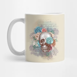 Blue Rose Boho Skull Mug